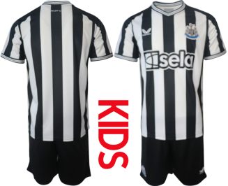 Newcastle United Thuis tenue Kids 2023-24 Korte Mouw (+ Korte broeken)