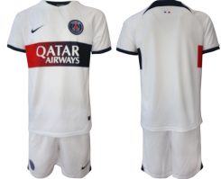 Paris Saint-Germain Uit tenue Mensen 2023-24 Korte Mouw (+ Korte broeken)