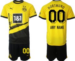 Borussia Dortmund Thuisshirt Any Name 2023-2024 Korte Mouw (+ Korte broeken) Voetbalshirts