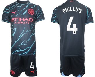 Manchester City Kalvin Phillips #4 Derde Shirt 2023-2024 Voetbalshirts Korte Mouw (+ Korte broeken)