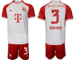 Bayern Munich Minjae Kim #3 Thuisshirt 2023/24 Korte Mouw (+ Korte broeken) Voetbalshirts