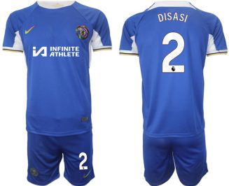 Chelsea Axel Disasi #2 Thuisshirt 2023/24 Korte Mouw (+ Korte broeken) Voetbalshirts