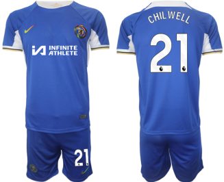 Chelsea Ben Chilwell #21 Thuisshirt 2023/24 Korte Mouw (+ Korte broeken) Voetbalshirts