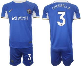 Chelsea Marc Cucurella #3 Thuisshirt 2023/24 Korte Mouw (+ Korte broeken) Voetbalshirts