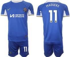 Chelsea Noni Madueke #11 Thuisshirt 2023/24 Korte Mouw (+ Korte broeken) Voetbalshirts