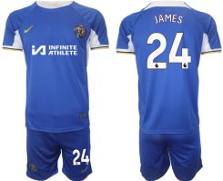 Chelsea Reece James #24 Thuisshirt 2023/24 Korte Mouw (+ Korte broeken) Voetbalshirts