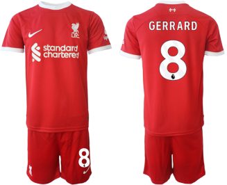 Liverpool Steven Gerrard #8 Thuisshirt 2023/24 Korte Mouw (+ Korte broeken) Voetbalshirts