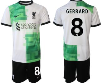 Liverpool Steven Gerrard #8 Uitshirt 2023/24 Korte Mouw (+ Korte broeken) Voetbalshirts