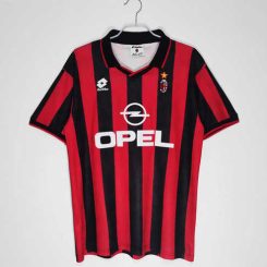 AC Milan 1995-96 Thuis tenue Korte Mouw Retro Voetbalshirts