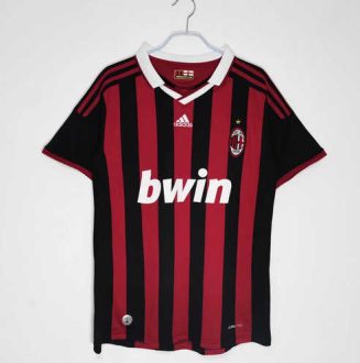 AC Milan 2009/10 Thuis tenue Korte Mouw Retro Voetbalshirts