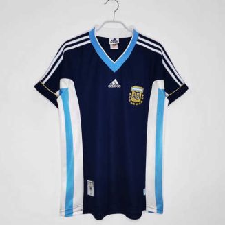 Argentinië 1998 Uit tenue Korte Mouw Klassieke Retro Voetbalshirts