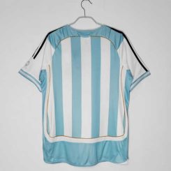 Argentinië 2006 Thuis tenue Korte Mouw Klassieke Retro Voetbalshirts-1