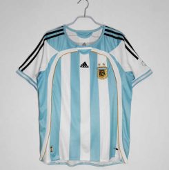 Argentinië 2006 Thuis tenue Korte Mouw Klassieke Retro Voetbalshirts