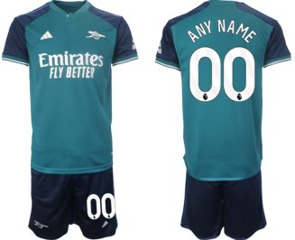 Arsenal Any Name Derde Shirt 2023-24 Mensen Korte Mouw (+ Korte broeken) Voetbalshirts