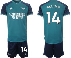 Arsenal Eddie Nketiah #14 Derde Shirt 2023-24 Mensen Korte Mouw (+ Korte broeken) Voetbalshirts