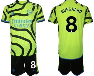 Arsenal Martin Odegaard #8 Uitshirt 2023-24 Mensen Korte Mouw (+ Korte broeken) Voetbalshirts