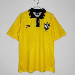 Brazilië 1991/93 Thuis tenue Korte Mouw Klassieke Retro Voetbalshirts