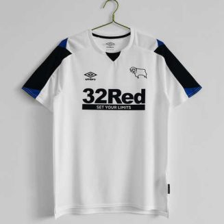 Derby County FC 2021/22 Thuis tenue Korte Mouw Klassieke Retro Voetbalshirts