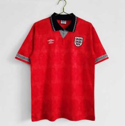 Engeland 1990 Uit tenue Korte Mouw Klassieke Retro Voetbalshirts