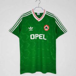 Ierland 1990/92 Thuis tenue Korte Mouw Klassieke Retro Voetbalshirts