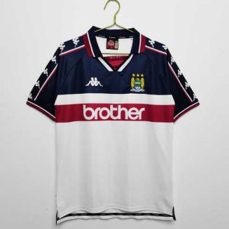 Manchester City 1997/98 Uit tenue Korte Mouw Klassieke Retro Voetbalshirts