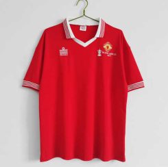 Manchester United 1977 Thuis tenue Korte Mouw Klassieke Retro Voetbalshirts