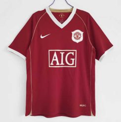 Manchester United 2006/07 Thuis tenue Korte Mouw Klassieke Retro Voetbalshirts