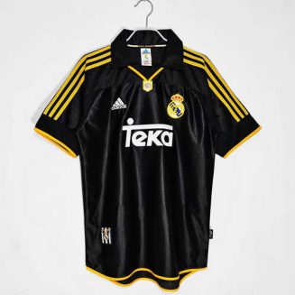 Real Madrid 1999/01 Uit tenue Korte Mouw Klassieke Retro Voetbalshirts