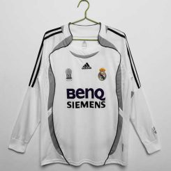 Real Madrid 2006/07 Thuis tenue Lange Mouwen Klassieke Retro Voetbalshirts