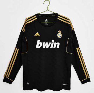 Real Madrid 2011/12 Uit tenue Lange Mouwen Klassieke Retro Voetbalshirts