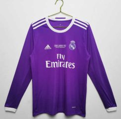 Real Madrid 2016/17 Uit tenue Lange Mouwen Klassieke Retro Voetbalshirts