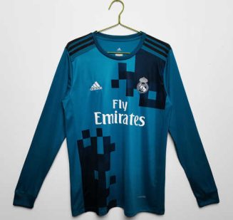 Real Madrid 2017/18 Uit tenue Lange Mouwen Klassieke Retro Voetbalshirts