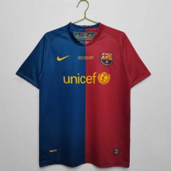 Barcelona 2008/09 Thuisshirt Korte Mouw Klassieke Retro Voetbalshirts