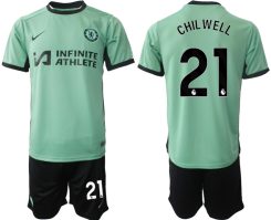 Chelsea Ben Chilwell #21 Derde Shirt 2023-24 Mensen Korte Mouw (+ Korte broeken) Voetbalshirts