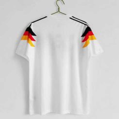 Duitsland 1990 Thuisshirt Korte Mouw Klassieke Retro Voetbalshirts-1