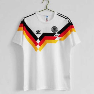 Duitsland 1990 Thuisshirt Korte Mouw Klassieke Retro Voetbalshirts