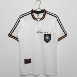 Duitsland 1996 Thuisshirt Korte Mouw Klassieke Retro Voetbalshirts