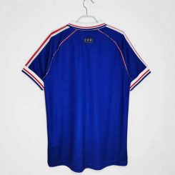 Frankrijk WK 1998 Thuisshirt Korte Mouw Klassieke Retro Voetbalshirts-1