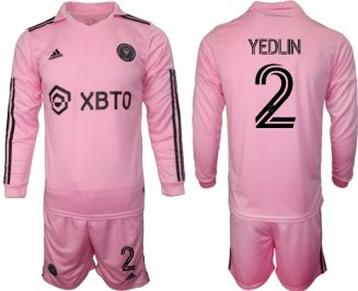 Inter Miami DeAndre Yedlin #2 Thuisshirt 2023-24 Mensen Lange Mouwen (+ Korte broeken) Voetbalshirts