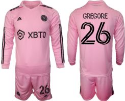 Inter Miami Gregore #26 Thuisshirt 2023-24 Mensen Lange Mouwen (+ Korte broeken) Voetbalshirts