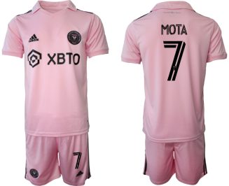 Inter Miami Jean Mota #7 Thuisshirt 2023-24 Mensen Korte Mouw (+ Korte broeken) Voetbalshirts