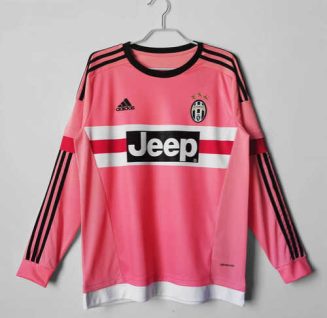 Juventus 2015/16 Uitshirt Lange Mouwen Klassieke Retro Voetbalshirts