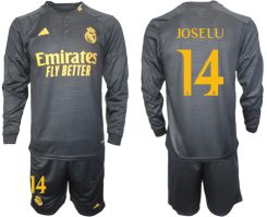 Real Madrid Joselu #14 Derde Shirt 2023-24 Mensen Lange Mouwen (+ Korte broeken) Voetbalshirts