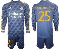 Real Madrid Kepa Arrizabalaga #25 Uitshirt 2023-24 Mensen Lange Mouwen (+ Korte broeken) Voetbalshirts