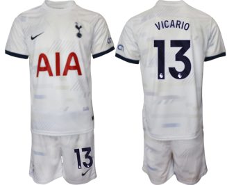 Tottenham Hotspur Guglielmo Vicario #13 Thuisshirt 2023-24 Mensen Korte Mouw (+ Korte broeken) Voetbalshirts