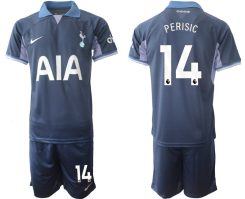 Tottenham Hotspur Ivan Perisic #14 Uitshirt 2023-24 Mensen Korte Mouw (+ Korte broeken) Voetbalshirts