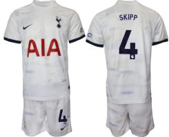 Tottenham Hotspur Oliver Skipp #4 Thuisshirt 2023-24 Mensen Korte Mouw (+ Korte broeken) Voetbalshirts