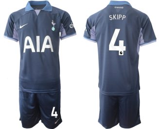 Tottenham Hotspur Oliver Skipp #4 Uitshirt 2023-24 Mensen Korte Mouw (+ Korte broeken) Voetbalshirts