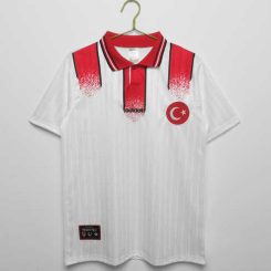 Turkije 1996/98 Uitshirt Korte Mouw Klassieke Retro Voetbalshirts