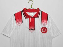 Turkije 1996/98 Uitshirt Korte Mouw Klassieke Retro Voetbalshirts-4